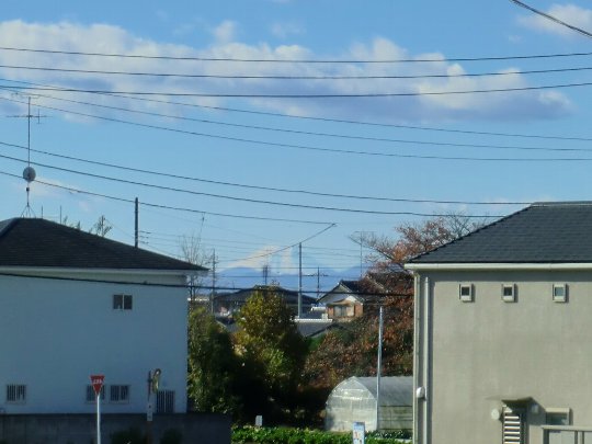 バルコニーから富士山