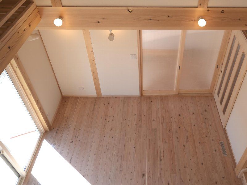 杉赤身床板、桐生市木の家